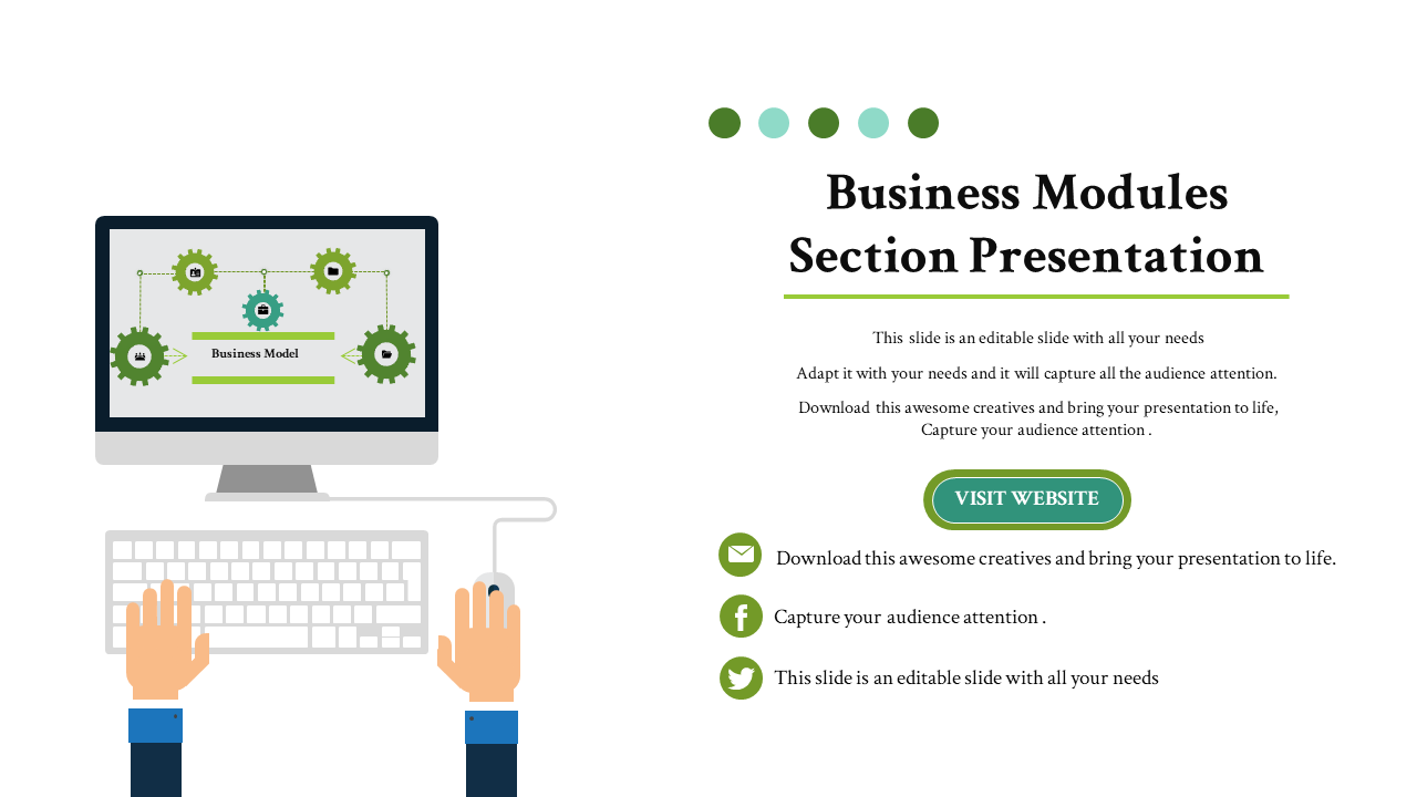 Free -  Business Model Presentation Template Designs